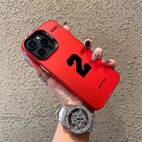 Coque Premium Compatible iPhone 17 16 Pro Max Rouge Chinois Nouveauté 15 14/13 12 en TPU PC avec Protection Magnétique