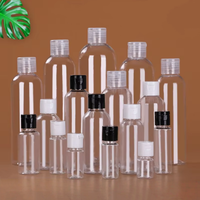 Bouteilles en plastique PET extrudé réutilisables d'approvisionnement d'usine avec bouteille à bouchon rabattable pour shampooing cosmétiques lotion
