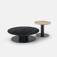 Ensemble de meubles de salon de luxe table centrale latérale en métal base avec tables basses meubles de maison modernes fer noir enduit de poudre