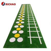 Césped Artificial de Alta Densidad para Entrenamiento, Material PP de 15 mm, Tapete para Gimnasio, Piso Deportivo Interior, Césped Artificial Negro