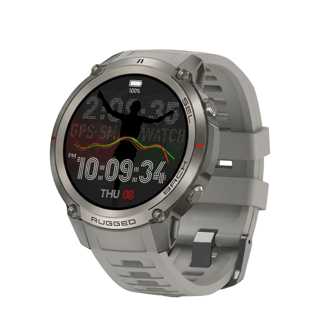 DM59 Rugged Smart Watch GPS 1.43" AMOLED IP67 Waterproof Offline Map Altimeter Compass for Answer Call Calendar Android