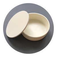 Creusets en céramique d'alumine de haute pureté formes de tige de boule laboratoire utilisation industrielle motif carré traitement réfractaire argent