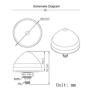 Antena Parabólica de Comunicación Activa GPS GNSS de Alta Ganancia, Antena de Montaje en Tornillo Tipo Hongo para Exteriores con Conector TNC, IP67 - Product Image 4