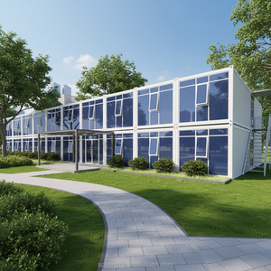 Bâtiments modulaires préfabriqués mobiles, maisons conteneurs préfabriquées en métal, utilisées comme bureau, école, appartement, auberge pour travailleurs - Product Image 4