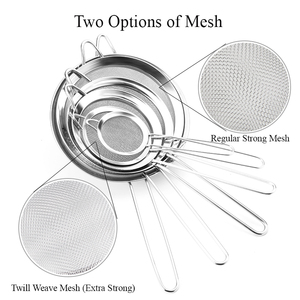 Passoire à farine en acier inoxydable pour <span class=keywords><strong>cuisine</strong></span>, <span class=keywords><strong>tamis</strong></span> à thé fin, filtre à huile en maille métallique, durable, multifonctionnel, pour usage domestique - Product Image 2