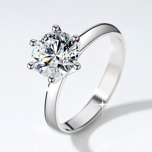 <span class=keywords><strong>Anello</strong></span> di Fidanzamento Romantico all'Ingrosso in Argento 925 con Sei Griffe, Adatto per <span class=keywords><strong>Anello</strong></span> con Moissanite <span class=keywords><strong>da</strong></span> <span class=keywords><strong>1</strong></span> <span class=keywords><strong>Carato</strong></span> per Donna - Product Image 4