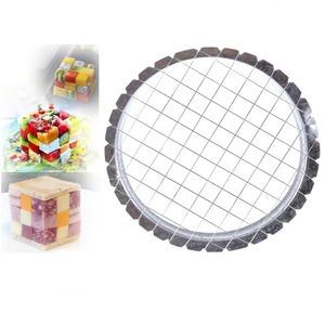 Coupe-œufs en acier inoxydable, grille en maille, hachoir à légumes et fruits pour salade, dessert, découpe en cubes de pommes de terre, gadgets de cuisine - Product Image 1