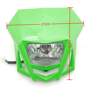 Motorcycle <b>Light</b> Motorcycle Modified <b>Bulb</b> Headlight Assembly Off-Road Motorcycle Ghost Face Headlight Cover - Product Image 6