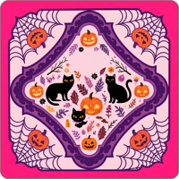Tapis de Mahjong Américain à Motifs Floraux d'Halloween, Tapis de Jeu Chat Noir, Fantôme, Citrouille, Crâne de Sucre