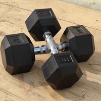 Vente en gros d'haltères de musculation en caoutchouc hexagonaux pour salle de sport, ensemble d'haltères hexagonaux en caoutchouc LB, achat en ligne