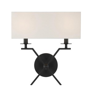 Lampe murale décorative LED pour chambre à coucher, en tissu et fer, avec base E26, pour hôtel, lecture, luminaire mural - Product Image 6