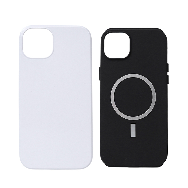 Coated 2 in 1 Magnet Sublimation Phone Case Blank Custom Print for Phone 13 14 15 16 Wireless Charging Magnetic Phone Case
