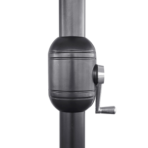 Parasol commercial robuste à double tête 4,6 x 2,7 m avec manivelle, cadre en acier étanche, pliable pour cour, hôtel, café - Product Image 5