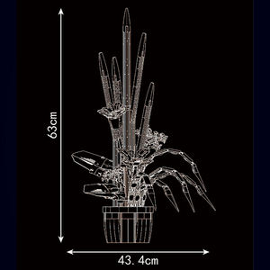 Mould King 10023 1513 Uds serie de flores Fairy Lily <span class=keywords><strong>Bonsai</strong></span> ornamento modelo de bloques de construcción juguete educativo técnico regalo de Festival - Product Image 5