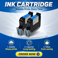 Imprimante jet d'encre TIJ à séchage rapide, encre à base de solvant HP45 noire 12,7 mm, date d'expiration, logo, lot, code QR pour sacs en papier, boîtes en carton