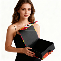 Nouvelle boîte pliante magnétique en papier avec grand logo personnalisé, emballage de luxe, boîte cadeau rigide en carton pliable