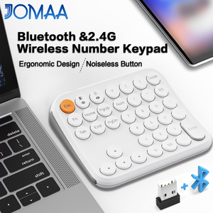 Teclado numérico inalámbrico recargable JOMAA 2.4G+BT de modo dual, multidispositivo, 36 teclas, mini teclado numérico - Product Image 6