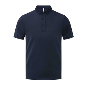Polo Shirt Cotton Blend Solid Color Unisex Breathable Summer Workwear Thin Fit With Label - Product Image 2