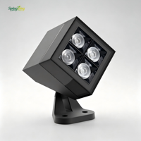Projecteur LED carré d'extérieur, étanche IP65, lampe murale extérieure, boîtier en aluminium, éclairage paysager pour jardin et cour