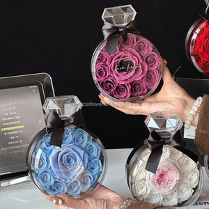 Nuevo diseño más popular, flor natural preservada, <span class=keywords><strong>rosa</strong></span> para siempre, rosas, flor estabilizada en botella de perfume Acrílico - Product Image 5