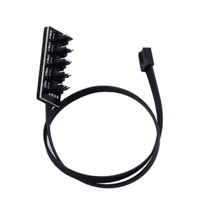 Ordinateur PC de bureau CPU châssis <span class=keywords><strong>ventilateur</strong></span> 4PIN <span class=keywords><strong>PWM</strong></span> <span class=keywords><strong>HUB</strong></span> 1:5 3PIN 4PIN connecteur de <span class=keywords><strong>ventilateur</strong></span> étendu 5 bits Interface ventilateurs connecteur - Product Image 1