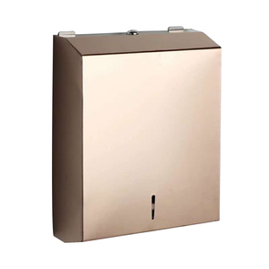Oro rosa in acciaio inox di modo lungo rettangolo Z piega verticale del supporto di carta igienica rotolo - Product Image 1