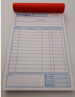 Carnet de formulaires de commandes et de factures autocopiants avec impression offset sur carton duplex pour usage bureautique, format personnalisé disponible