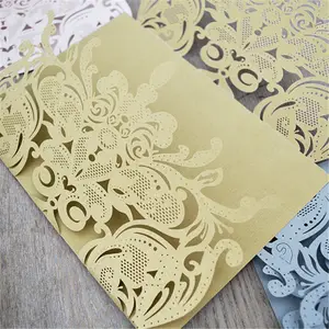 Nicro kartu bisnis segar gaya Eropa kustom perlengkapan pernikahan kartu undangan penampilan berongga
