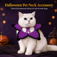 Écharpe pour animaux de compagnie en polyester à motif étoile pour Halloween, idéale pour les collections d'accessoires saisonniers pour animaux de compagnie (vente en gros)