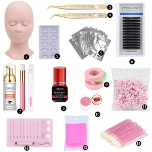 Portable Eyelash Extension Training Set Entry <b>Lash</b> Grafting Beauty Tool <b>Kit</b> for Beginners - Product Image 3