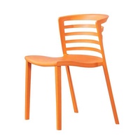 Chaise de salle à manger empilable contemporaine en plastique PP ajouré H-689 pour la maison, l'hôtel, la salle de sport, l'entrepôt, l'école, le bureau