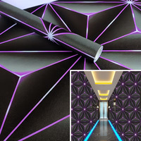 Nouvelle Technologie Papier Peint Floral 3D Stéréo Auto-Adhésif pour la Maison Revêtement Mural Lumineux pour Bar Fond Mural Européen