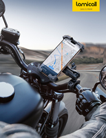 Support de téléphone en métal pour moto Lamicall BCSP05, vente en gros d'usine, anti-vibration, amortisseur de vibrations, support en aluminium pour moto, VTT