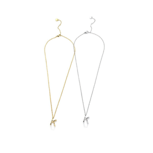 Collier avec pendentif en diamant lettre K, bijoux pour femmes en acier inoxydable - Product Image 2