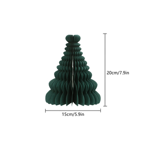 Vintage Style Green Honeycomb Foldable Paper Christmas <strong>Tree</strong> Ornament <strong>Decoration</strong> <strong>Easter</strong> Christmas Desk Decor Magnetic 3D - Product Image 5