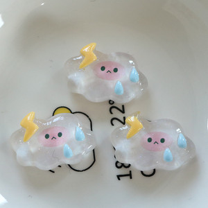 Transparent Cloud Sun DIY Resin Accessories Decor Charm Shoes Hairpin Cute Mixed Resin Charms Resin for Decoration - Product Image 6