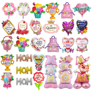 Ballons en aluminium Fête des Mères, Joyeuse Fête de la Maman, Décorations de fête d'<span class=keywords><strong>anniversaire</strong></span>, <span class=keywords><strong>Guirlande</strong></span>, Jouets ballons en aluminium pour maman - Product Image 1