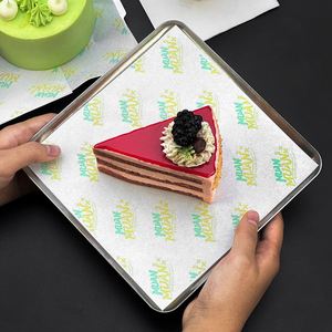 Papier d'emballage alimentaire jetable écologique et recyclable avec logo personnalisé, résistant à la graisse, pour pain et gâteaux - Product Image 5