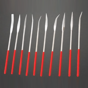 10Pcs Cong Loại Kim Cương Emery Kim Tập Tin Bộ Phẳng Nửa Vòng Vuông Tam Giác Hình Bầu Dục Thép Tập Tin Tùy Biến Dịch Vụ - Product Image 2