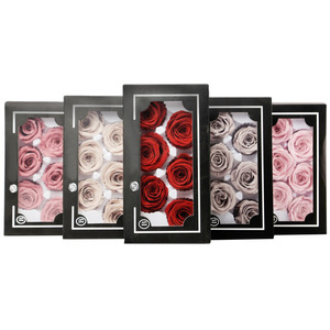 Venta al por Mayor de Cabezas de Rosas Preservadas Reales, Color Mocha Mousse Blanco, Rosa Eterna para Decoración de Bodas, Manualidades, Rosa Eterna en Flor - Product Image 1