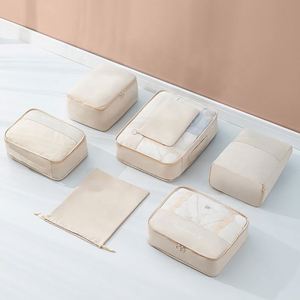 Juego de 7 Cubos de Compresión para Empacar al por Mayor con Cierre de Cremallera, Organizador de Equipaje Plegable para Maletas y Almacenamiento de Viaje - Product Image 4
