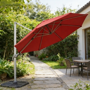 Sombrilla de Jardín para Exteriores, Sombrilla de <span class=keywords><strong>Patio</strong></span> con Base Giratoria Resistente, Sombrilla Romana en Cantilever - Product Image 1