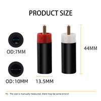 Vente en gros Fiche mâle RCA en plastique Connecteur de câble audio en cuivre pur plaqué or noir rouge/blanc