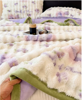 Plaid en fausse fourrure de lapin de luxe, doux et moelleux, idéal pour la décoration intérieure