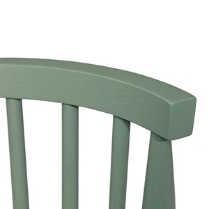 Tabourets de bar de style vintage, chaises de salle à manger en bois massif vert, ensemble - Product Image 6