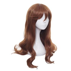 Perruque synthétique de cosplay <span class=keywords><strong>Horimiya</strong></span> Anime Hori Kyoko, longue et bouclée, brun clair, 80 cm, vente en gros - Product Image 4