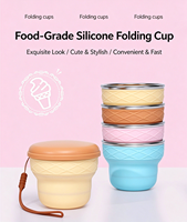 Bouteille d'eau pliable en silicone de qualité alimentaire Sweet Cone Cup, portable, pour le camping en plein air, tasse macaron