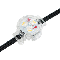 SHIJI DC12V lumière de piste de Noël permanente 30mm 3Leds adressable UCS2904 RGBW Led Pixel guirlande lumineuse