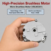 Motor DC Brushless 14 Pole 3 Fasa 12V dengan Encoder Optik Terintegrasi, Motor BLDC 600RPM 40dB untuk Robot Pemotong Rumput