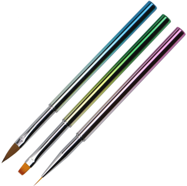 3 шт., нейлоновые кисти с металлической ручкой